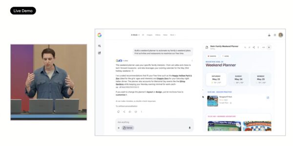 AI-powered search box concept showing natural language queries replacing traditional keyword search