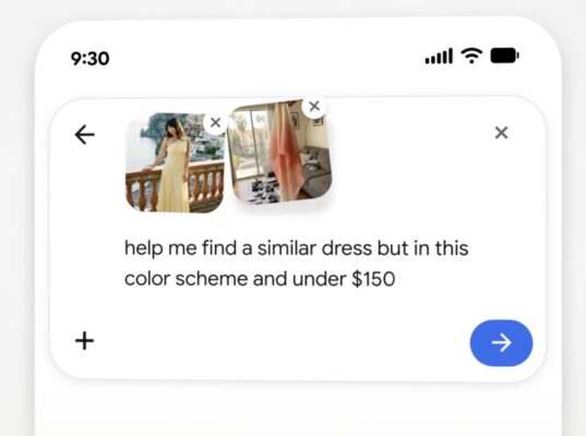 AI-powered shopping assistant and universal cart concept inside Google Search